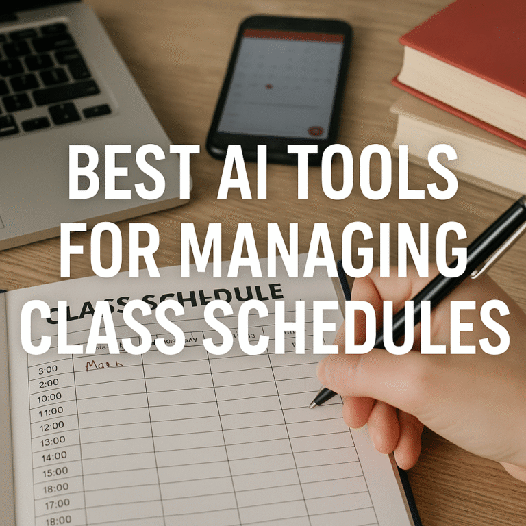 Best AI Tools for Managing Class Schedules