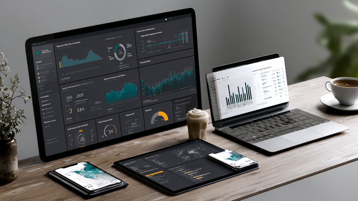 Analytics dashboard displaying RPA performance metrics and KPIs on multiple screens