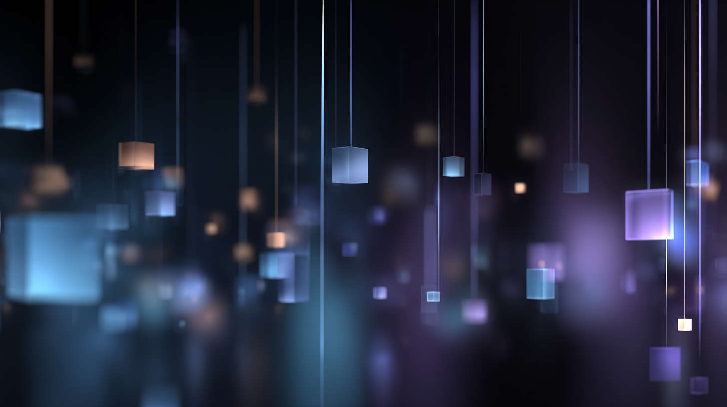 Abstract visualization of machine learning model evaluation concepts, floating geometric shapes representing accuracy, precision, recall, and F1score interconnected with glowing data streams, dark background with blue and purple gradients, modern tech aesthetic
