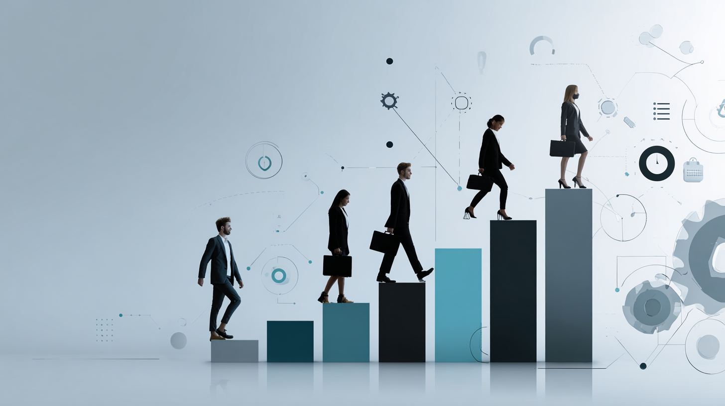 Career growth visualization showing federated learning skills leading to premium job opportunities and professional development