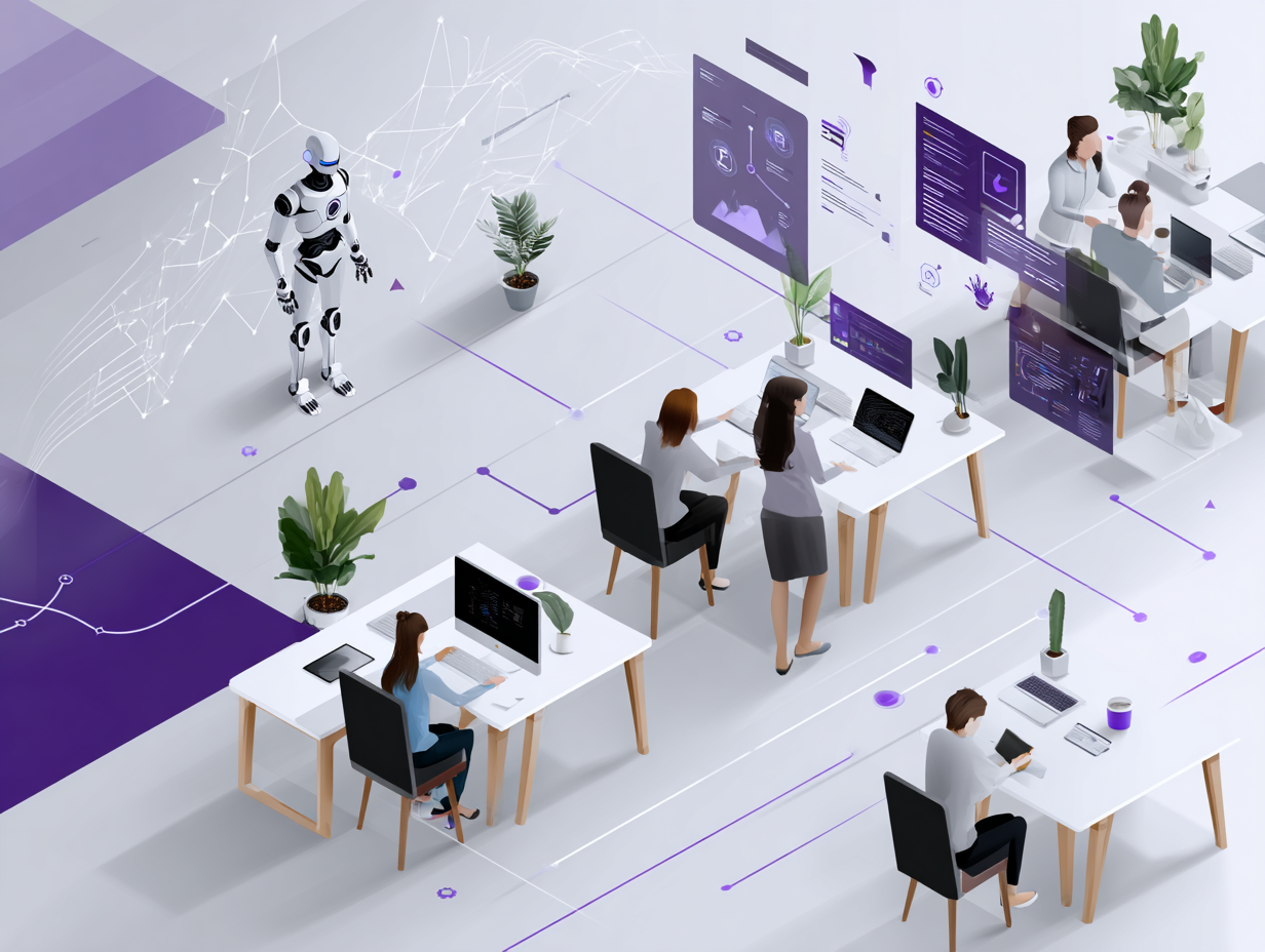 AI strategic implementation roadmap showing 20252030 timeline phases