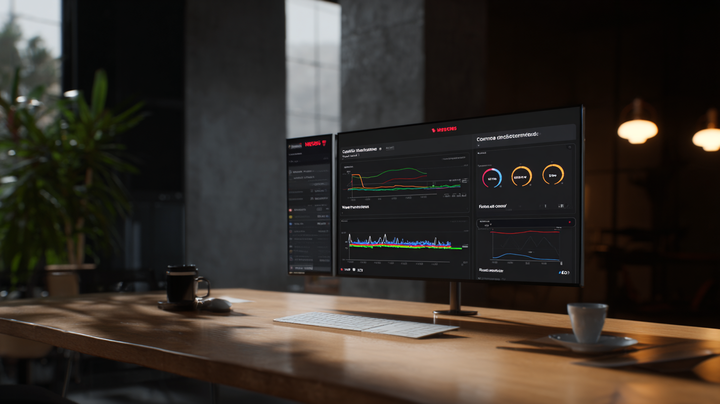 Results visualization showing customer satisfaction metrics and ROI dashboard, displaying before and after chatbot implementation data, sleek business setting, dramatic lighting, photorealistic