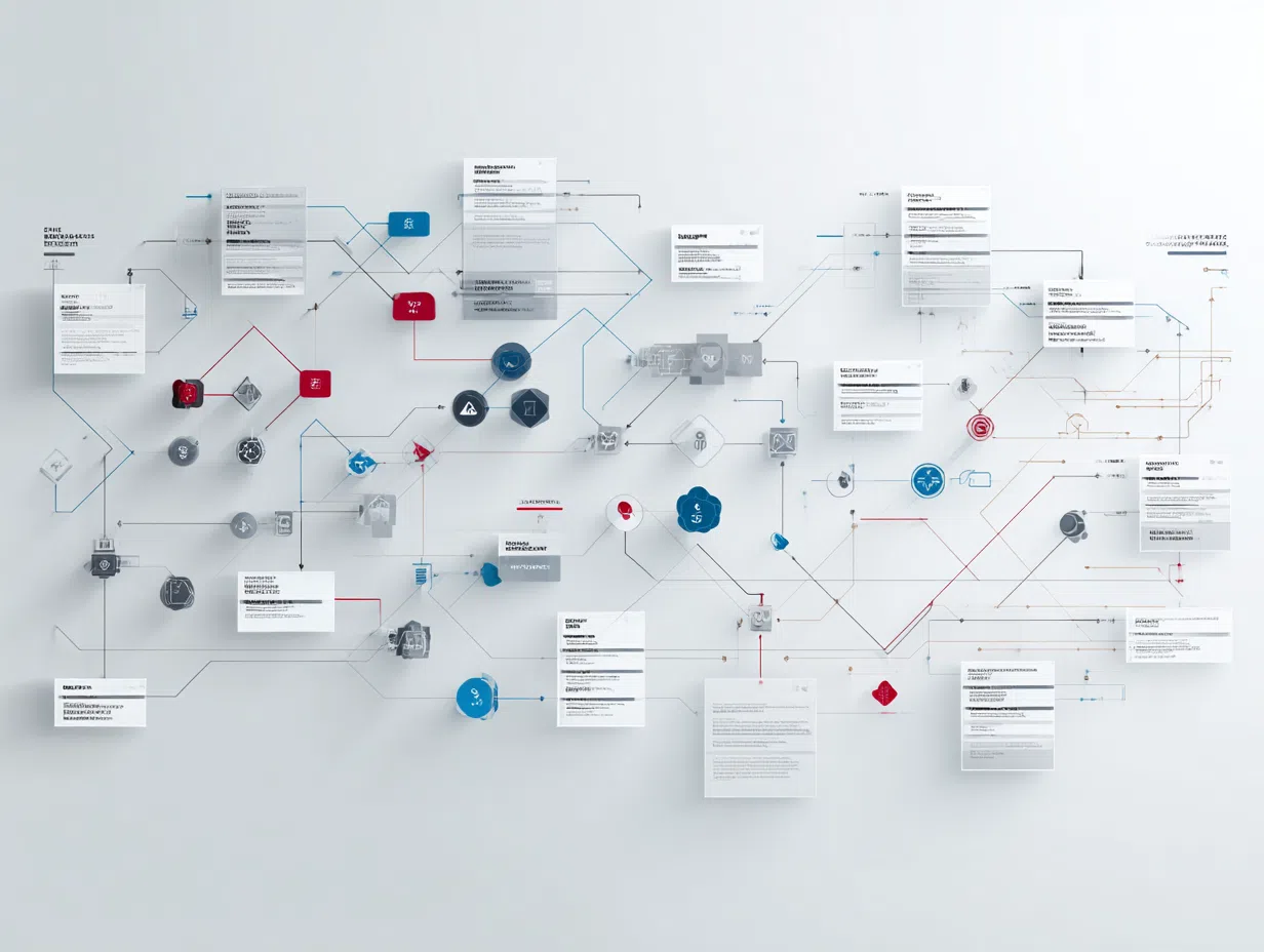 Professional flowchart visualization of different AI career paths with branches for students, professionals, and business leaders with skill requirement icons