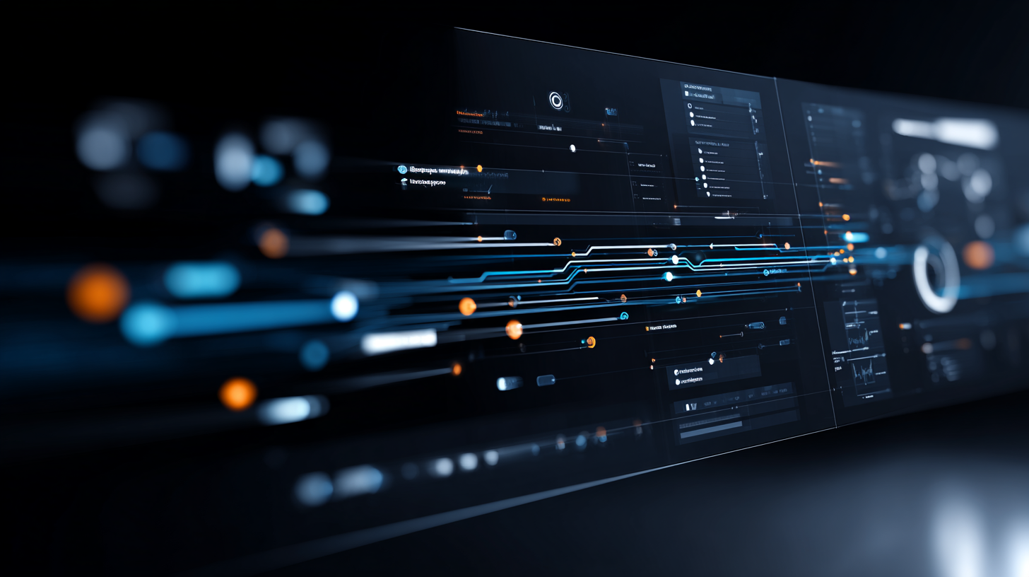 Automated sales pipeline visualization, flowing data streams, digital leads converting to customers, futuristic dashboard interface